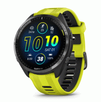  Forerunner® 965 - Carbon Grey DLC Titanium Bezel with Black Case and Amp Yellow/Black Silicone Band - 010-02809-12 - Garmin